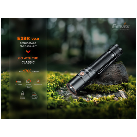Fenix E28R V2.0 újratölthető lámpa