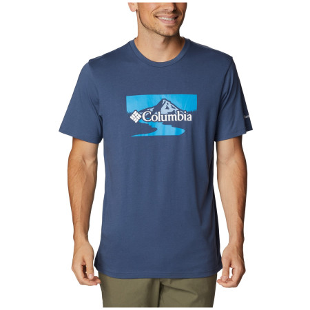 Columbia Path Lake™ Graphic Tee II férfi póló kék Dk Mountain, Peak 2 River Graphic