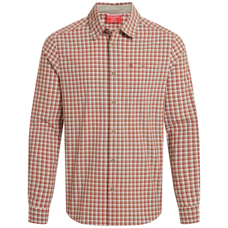 Craghoppers NosiLife Nuoro Check Long Sleeved Shirt ing narancs RedBeachChk