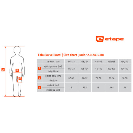 Etape Junior 2.0 gyerek kerékpáros rövidnadrág