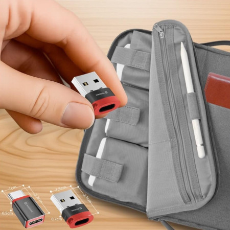 Swissten Dataguard With Data Blocking USB-A (Male) / USB-C (Female) adapter