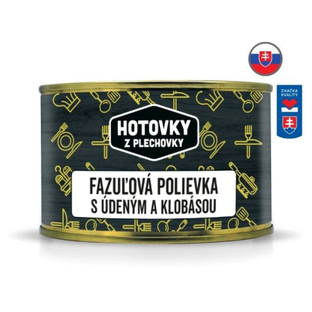 Hotovky z plechovky Bableves füstölt hússal és kolbásszal 400ml leves