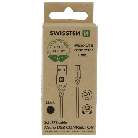 Töltő és adatkábel Swissten USB/MICRO USB