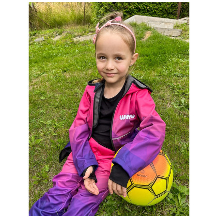 WAMU Mozaika purple gyerek softshell nadrág