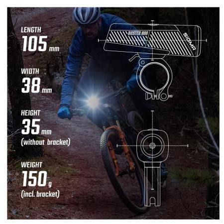 Sigma Buster 800 + Buster RL 80 első/hátsó lámpa