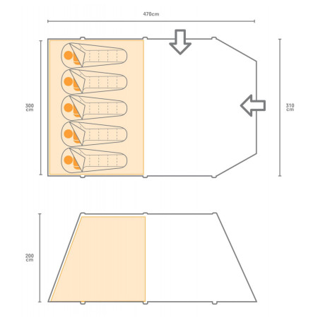 Regatta Kolima 5 Inflate sátor