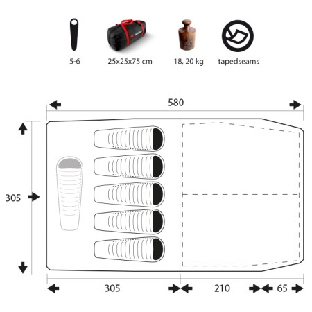 Családi sátor Trimm Monzun
