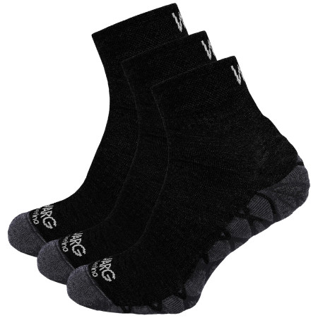 Warg Endurance Merino Mid 3-pack zokni fekete Black