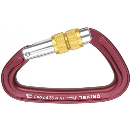 Karabiner Grivel K3N Plume Screw Lock piros