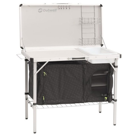 Outwell Drayton Kitchen Table konyha fekete/fehér