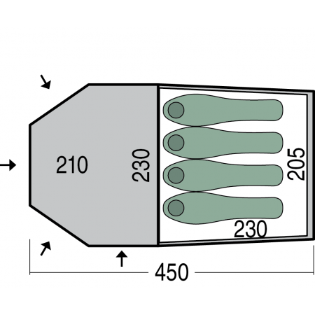 Pinguin Storm 4 sátor