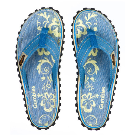 Gumbies Islander Denim Hibiscus gyerek flip-flop kék DenimHibiscus