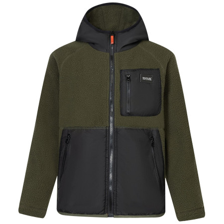 Regatta Munro Hybrid Jacket DarkKhak/Blk gyerek pulóver sötétzöld DarkKhak/Blk