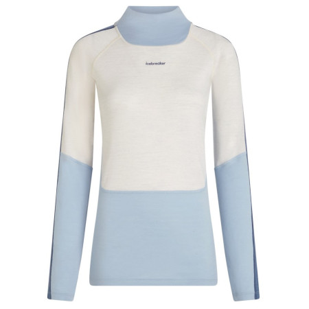 Icebreaker Women Mer 200 Oasis+ LS High Neck női funkcionális felső fehér/kék Zin/Ecrht/Dw/Cb
