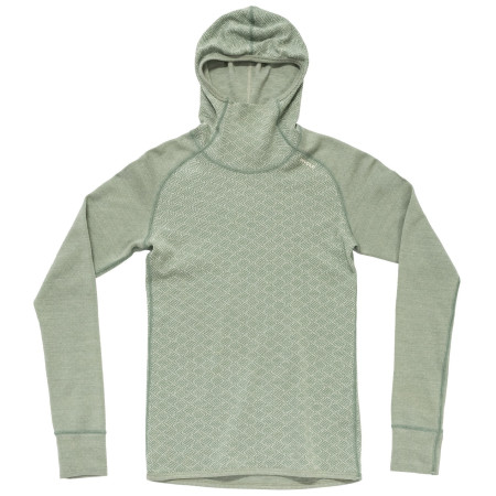 Devold Kvitegga Merino 230 Hoodie Wmn női funkcionális felső világoszöld RAW WHITE