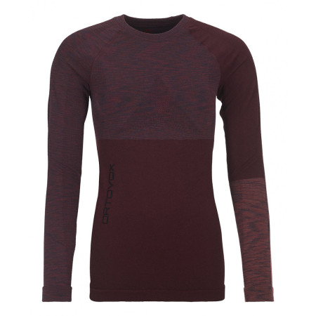 Női póló Ortovox Merino Competition Long Sleeve W burgundi vörös