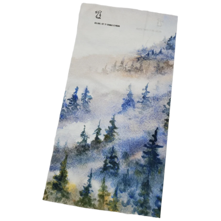 High Tail Designs Hiking Gaiter Foggy Forest multifunkciós sál világoskék Foggy Forest