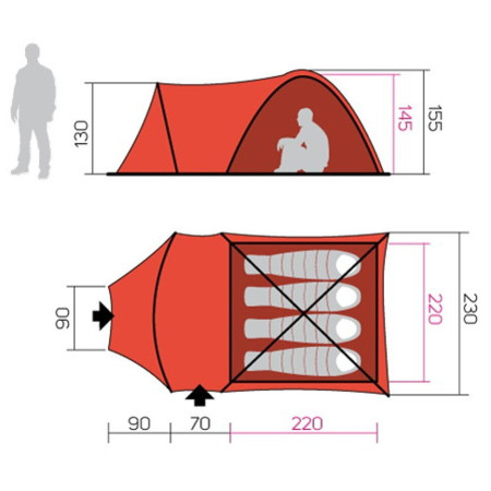 Hannah Atol 4 Cool 4 személyes sátor