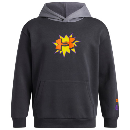 Under Armour UA B Rival FLC Graphics Hd Anthracite gyerek pulóver szürke Anthracite / Titan Gray / Outrageous Orange