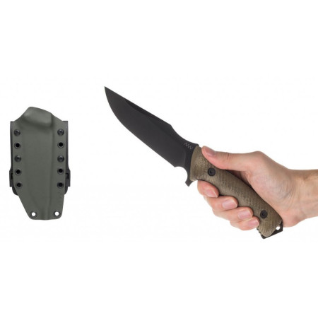 Kés Acta non verba M311 Spelter Elmax DLC/Olive/olive