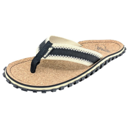 Gumbies Corker Natural Cork - Black flip-flop