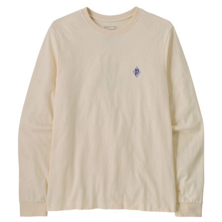 Patagonia M's L/S MW Hut Tripper Skyline T-Shirt férfi póló bézs Undyed Natural
