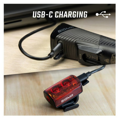 Sigma Buster 800 + Buster RL 80 első/hátsó lámpa