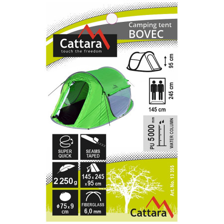 Cattara Bovec 2 önfelállító sátor