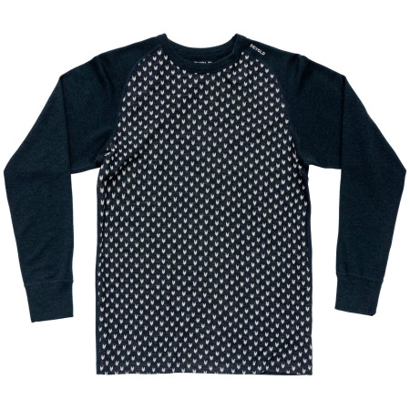 Devold Signature Merino 230 Shirt Man férfi funkcionális póló fekete/fehér INK/RAWWHITE