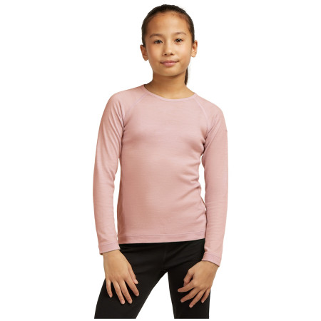 Icebreaker K 200 Oasis LS Crewe Pink Quartz gyerek funkcionális felső