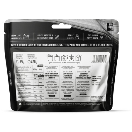 Lyo food Creamy Mushroom Soup szárított étel