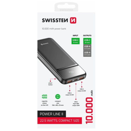 Swissten Power Line II 10000 mAh powerbank