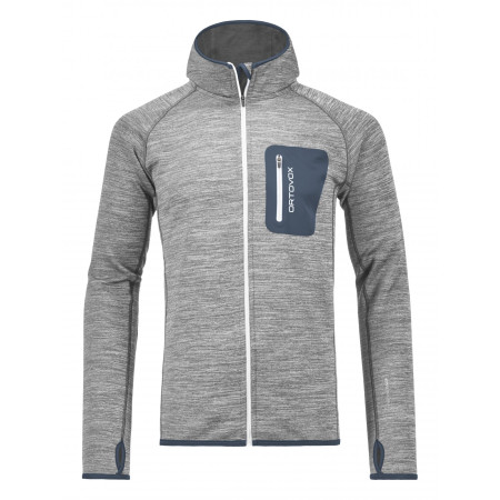Férfi pulóver Ortovox Fleece Melange Hoody világosszürke Grey blend