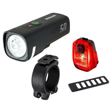 Sigma Aura 50 + Hiro 10 kerékpár lámpa szett