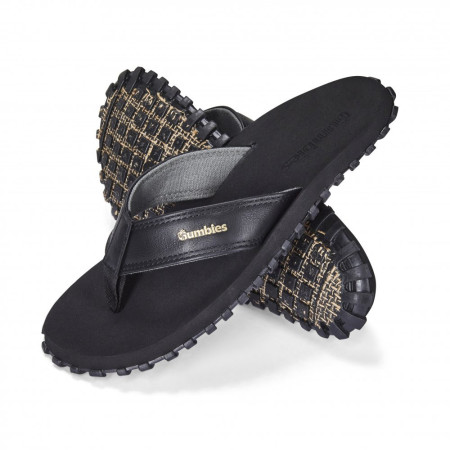 Gumbies Vegovert Black flip-flop