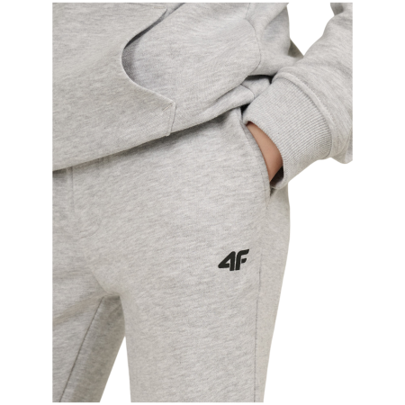 4F Trousers Cas M1828 Cold Light Grey Melange gyerek melegítő