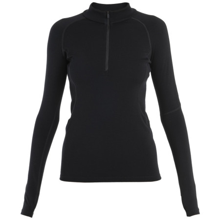 Icebreaker Women 300 MerinoFine™ Polar LS Half Zip női funkcionális felső fekete Black