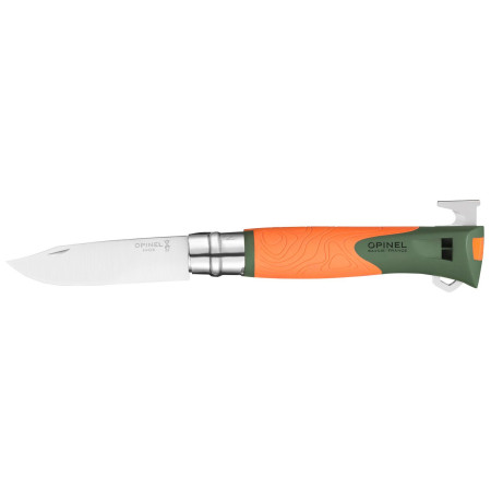 Opinel VRI N°12 Inox Explore s odstraňovačem klíšťat kés narancs