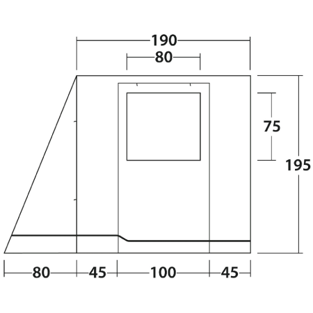 Outwell VA Backroads Awning Room árnyékoló - kifeszített sátorponyva
