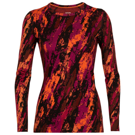 Icebreaker 250 Vertex LS Crewe Sedimentary női funkcionális felső piros/fekete