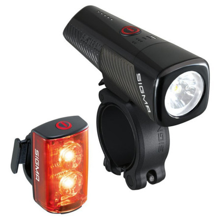 Sigma Buster 800 + Buster RL 80 első/hátsó lámpa fekete