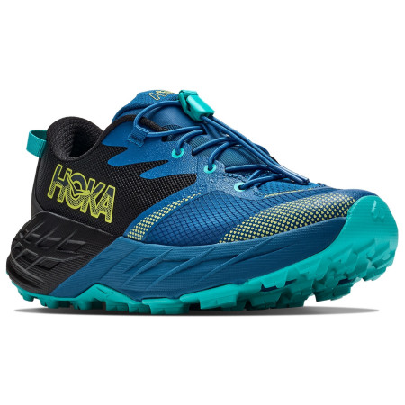 Hoka Speedgoat 7 Big Kids Black/Night Glow Blue gyerek cipő kék/fekete Black / Night Glow Blue