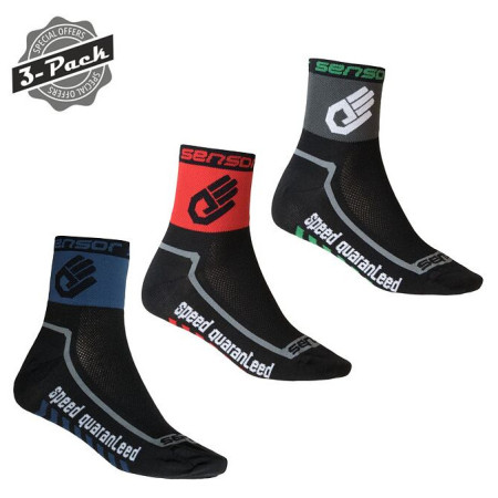 Sensor 3-Pack Race Lite Hand zokni fekete