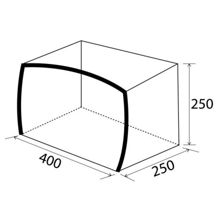 Brunner Skia 400 Aerocampin árnyékoló - kifeszített sátorponyva