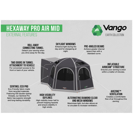 Vango HexAway Pro Air Mid elősátor