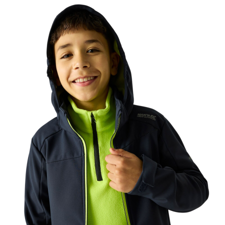 Regatta Haydenbury Navy (Wild Lime) gyerek softshell kabát