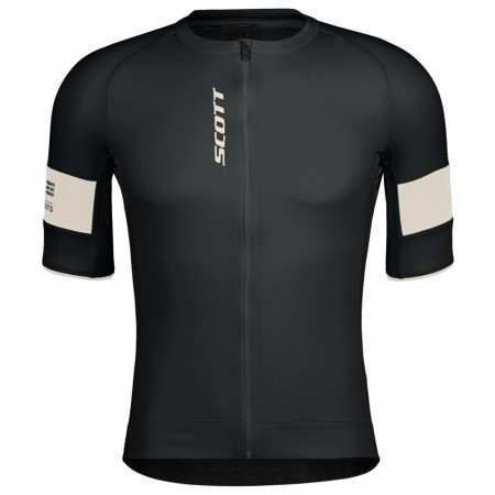 Scott Jersey M's Endurance Pro SS férfi kerékpáros mez fekete/bézs black/cotton white
