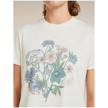 Icebreaker Merino 150 Tech Lite SS Crop Tee NZ Flora női póló