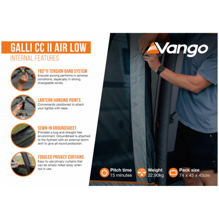 Vango Galli CC II Air Low elősátor