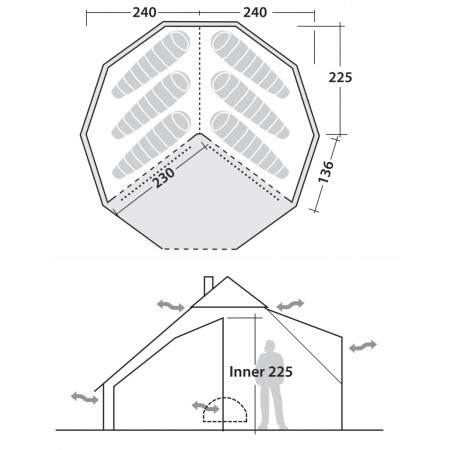 Hálófülke Robens Inner tent Klondike Grande